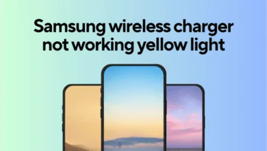 Samsung wireless charger not working yellow light